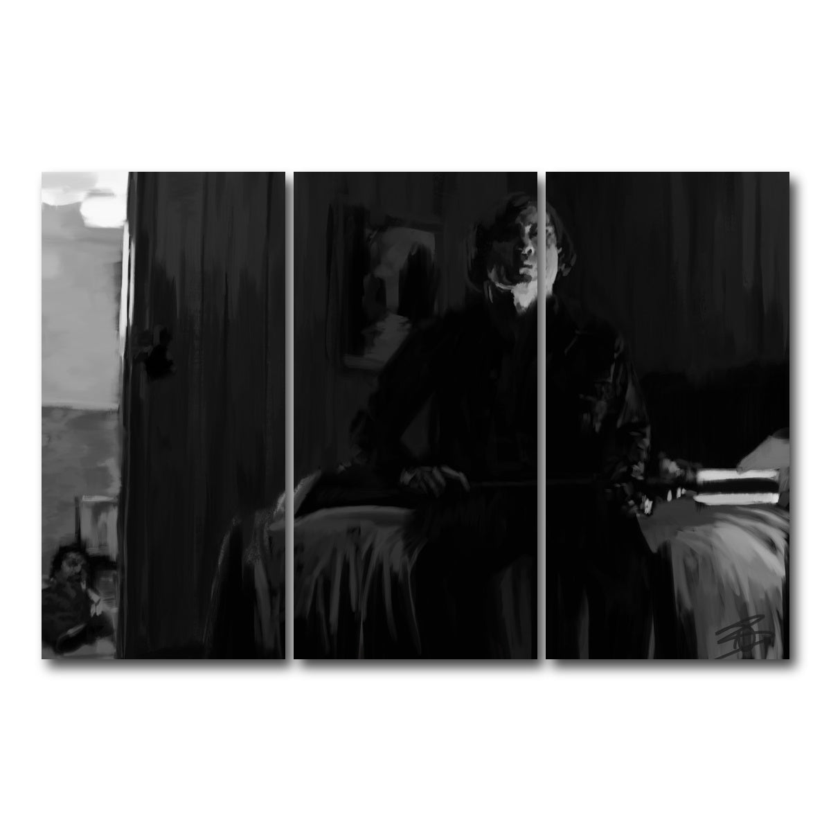 AUTO-MOCKUP WHITE | Anton Chigurh | 3 Piece | Gallery Wrap Canvas | group=12x24