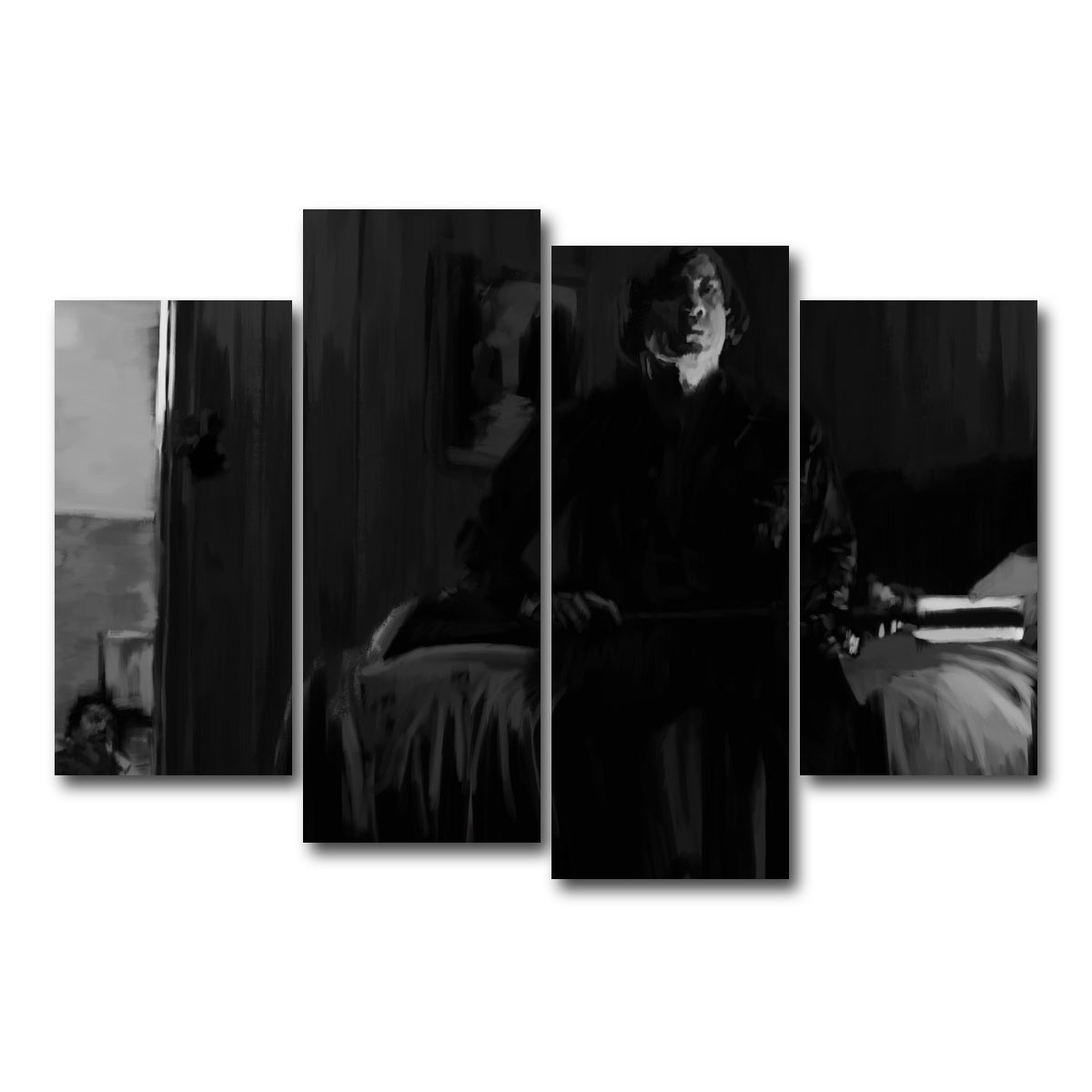 AUTO-MOCKUP WHITE | Anton Chigurh | 4 Piece | Gallery Wrap Canvas | group=4_short