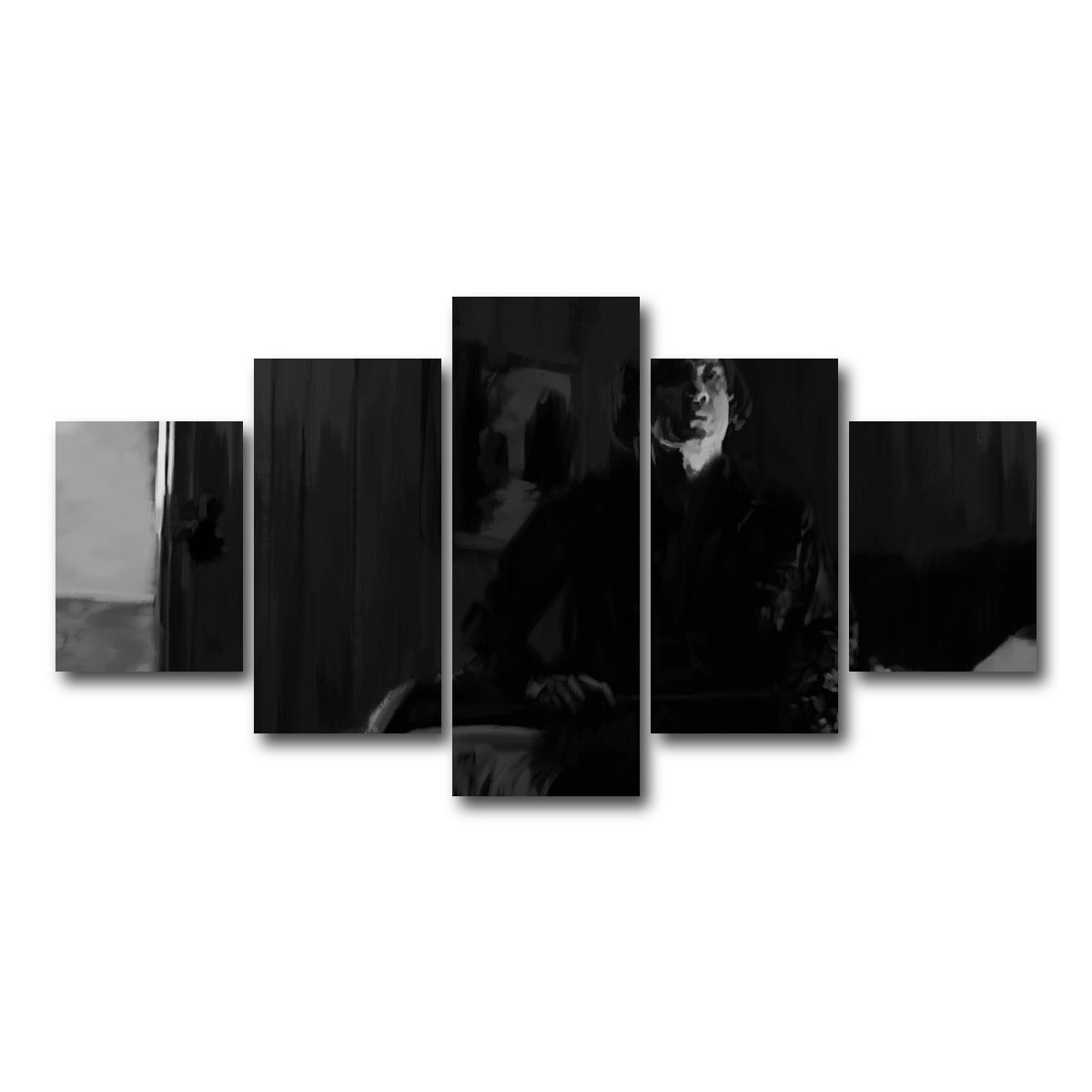 AUTO-MOCKUP WHITE | Anton Chigurh | 5 Piece | Gallery Wrap Canvas | group=5_short