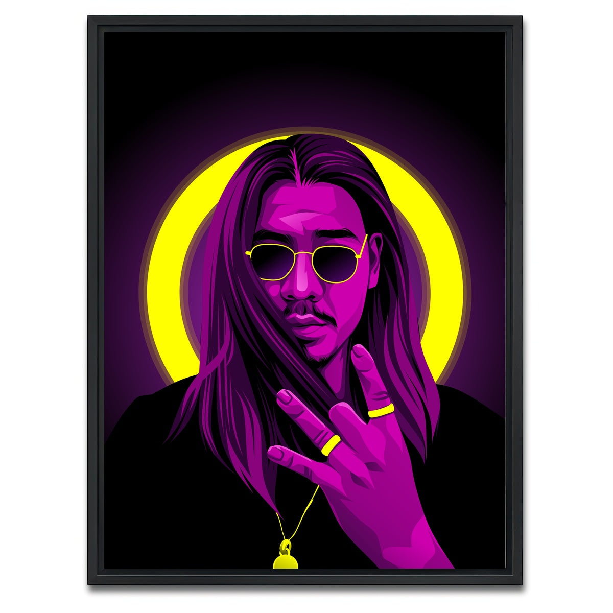 AUTO-MOCKUP WHITE | Apache 207 Halo | 1 Piece | Black Framed Canvas | group=3x4