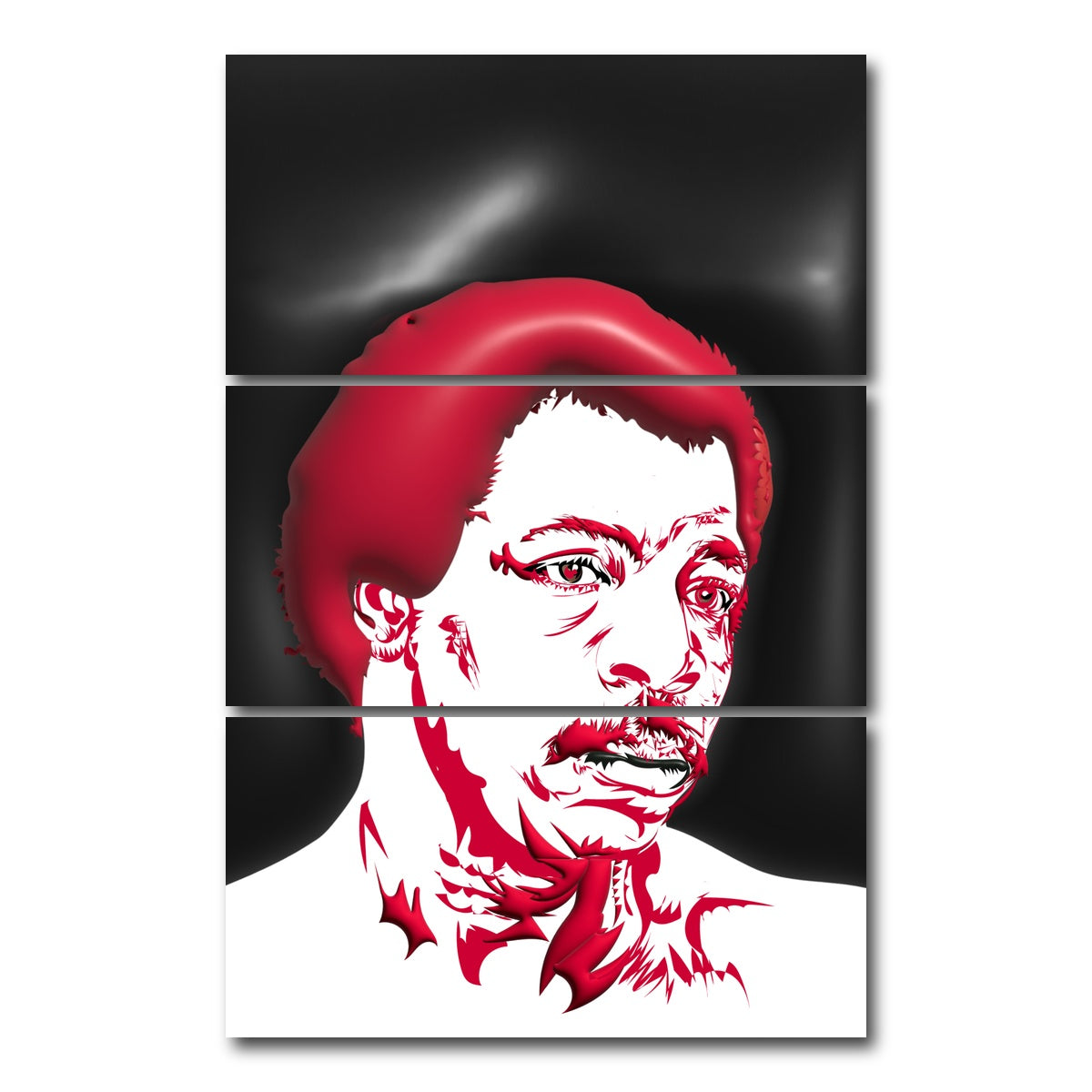 AUTO-MOCKUP WHITE | Apollo Creed | 3 Piece | Gallery Wrap Canvas | group=12x24_stacked