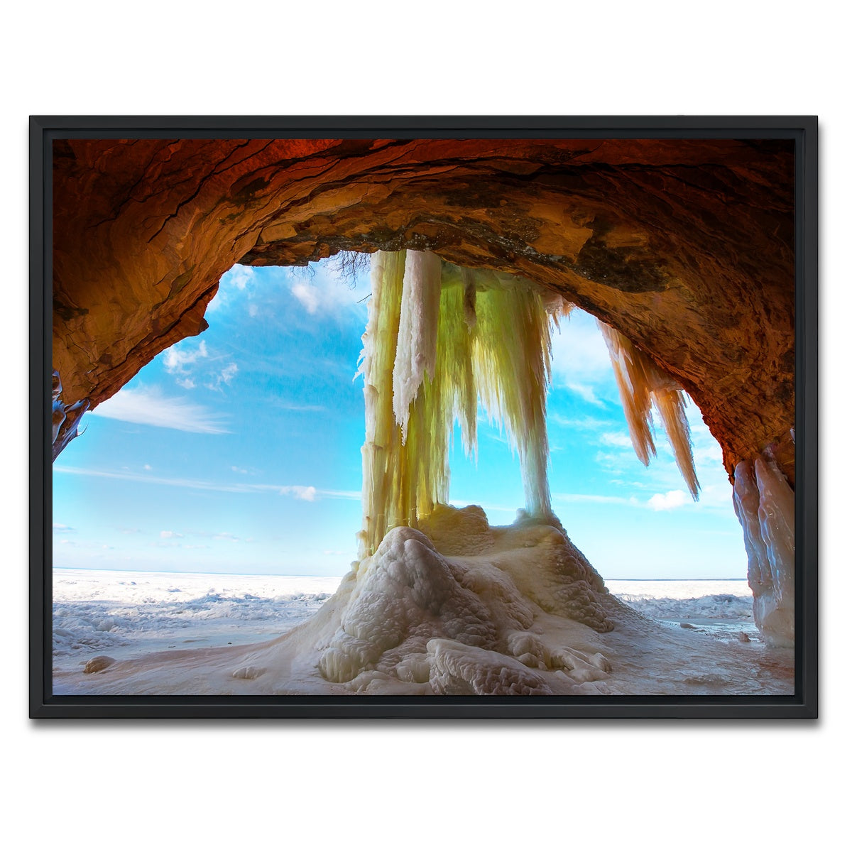 AUTO-MOCKUP WHITE | Apostle Islands Ice Caves | 1 Piece | Black Framed Canvas | group=4x3