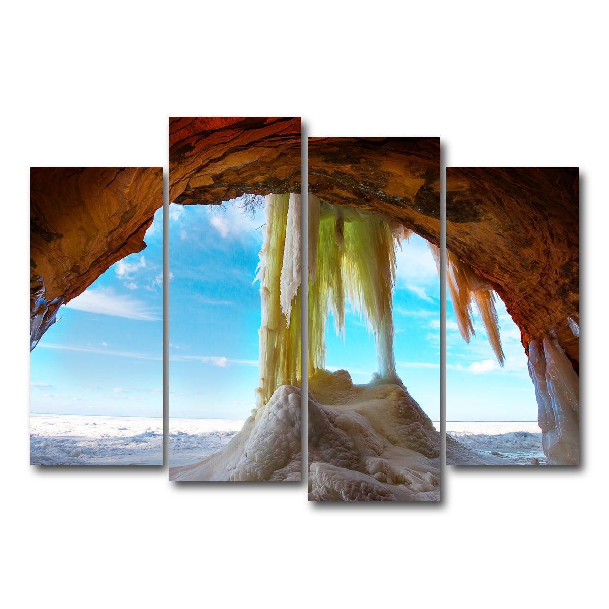 AUTO-MOCKUP WHITE | Apostle Islands Ice Caves | 4 Piece | Gallery Wrap Canvas | group=4_normal