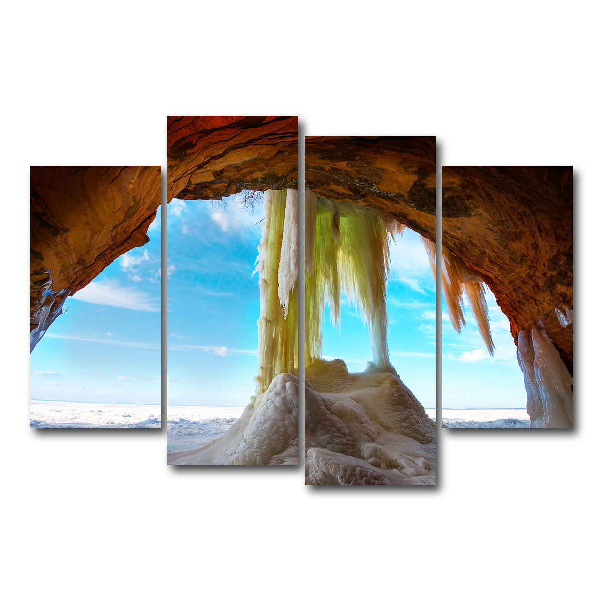 AUTO-MOCKUP WHITE | Apostle Islands Ice Caves | 4 Piece | Gallery Wrap Canvas | group=4_short