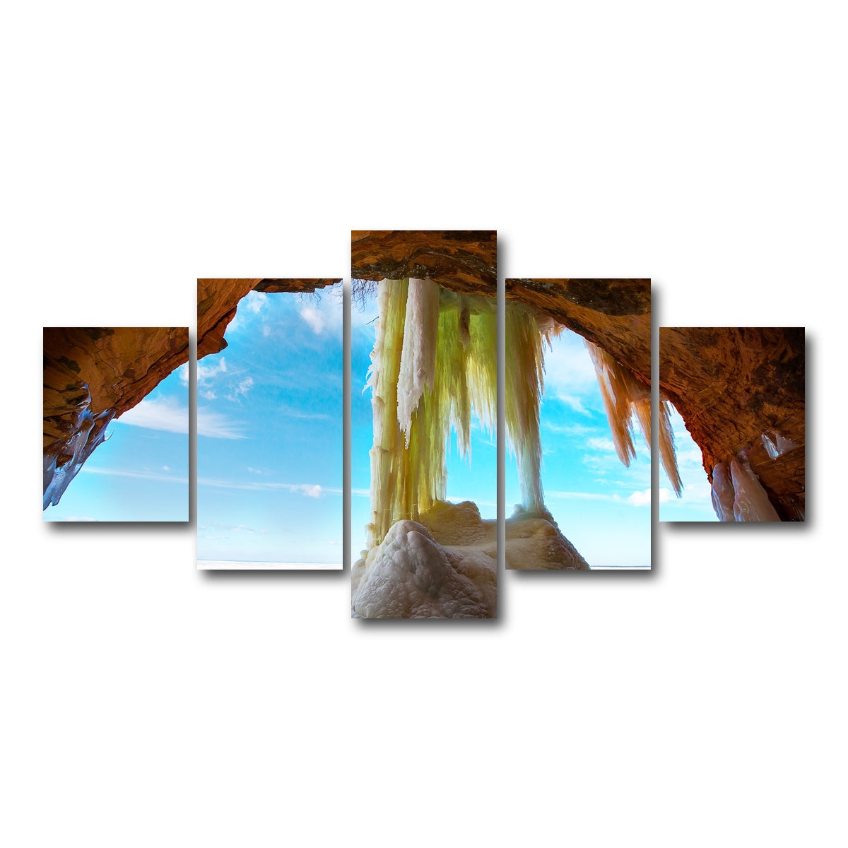 AUTO-MOCKUP WHITE | Apostle Islands Ice Caves | 5 Piece | Gallery Wrap Canvas | group=5_short