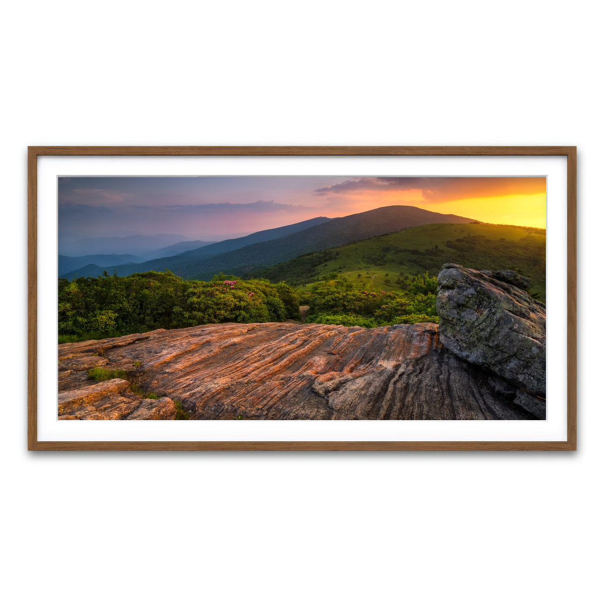 Framed Print 2x1 Walnut