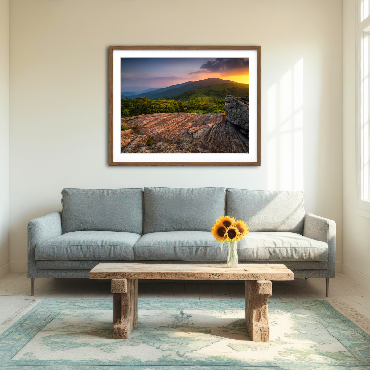 AUTO-MOCKUP ROOM | Appalachian Trail Roan Mountain state Park Wall Art