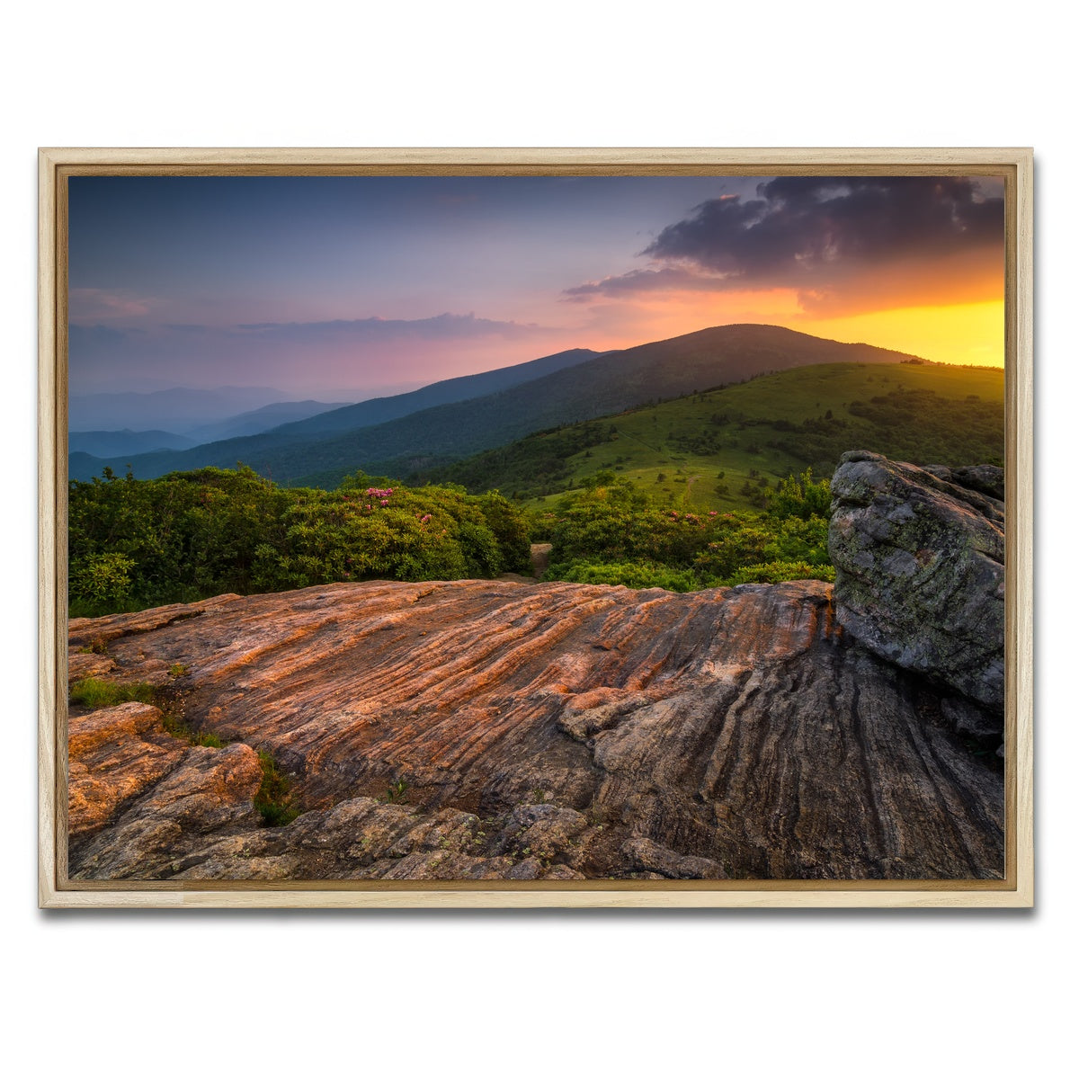 AUTO-MOCKUP WHITE | Appalachian Trail Roan Mountain state Park | 1 Piece | Natural Framed Canvas | group=4x3