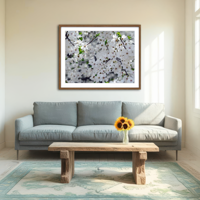 AUTO-MOCKUP ROOM | Apple Tree Blossoms Wall Art