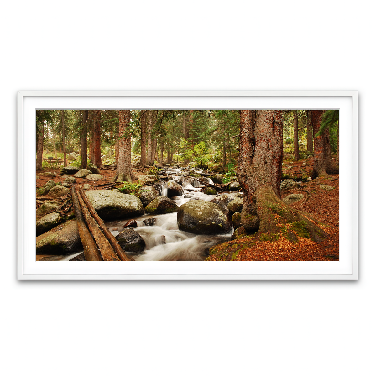 Framed Print 2x1 White