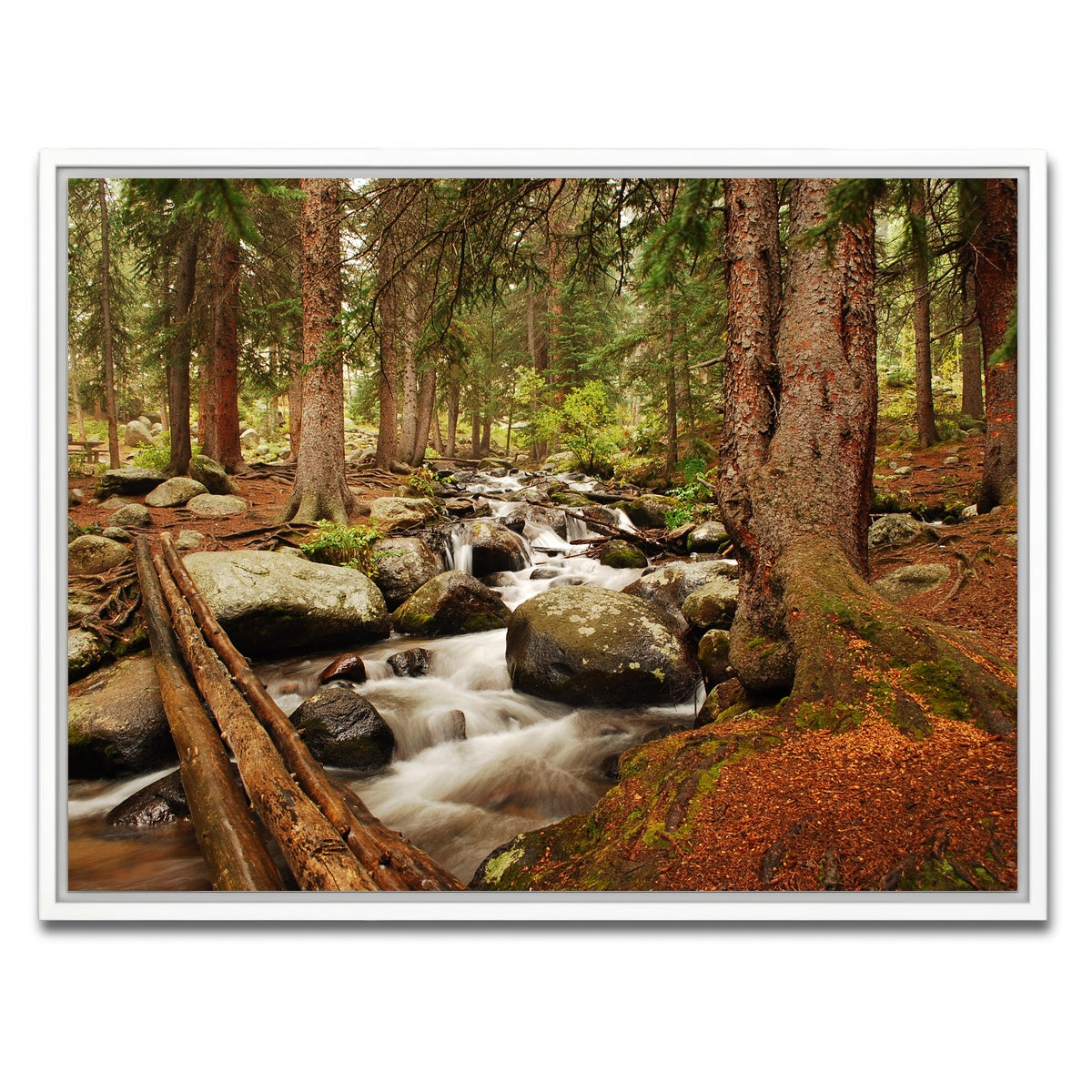 AUTO-MOCKUP WHITE | Arapaho National Forest Mountain Stream | 1 Piece | White Framed Canvas | group=4x3