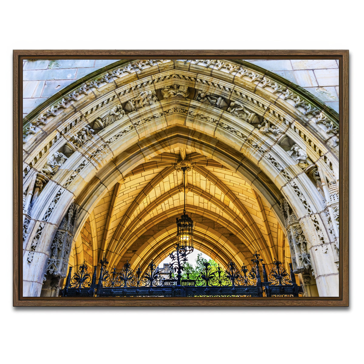 AUTO-MOCKUP WHITE | Arch Harkness Tower | 1 Piece | Walnut Framed Canvas | group=4x3