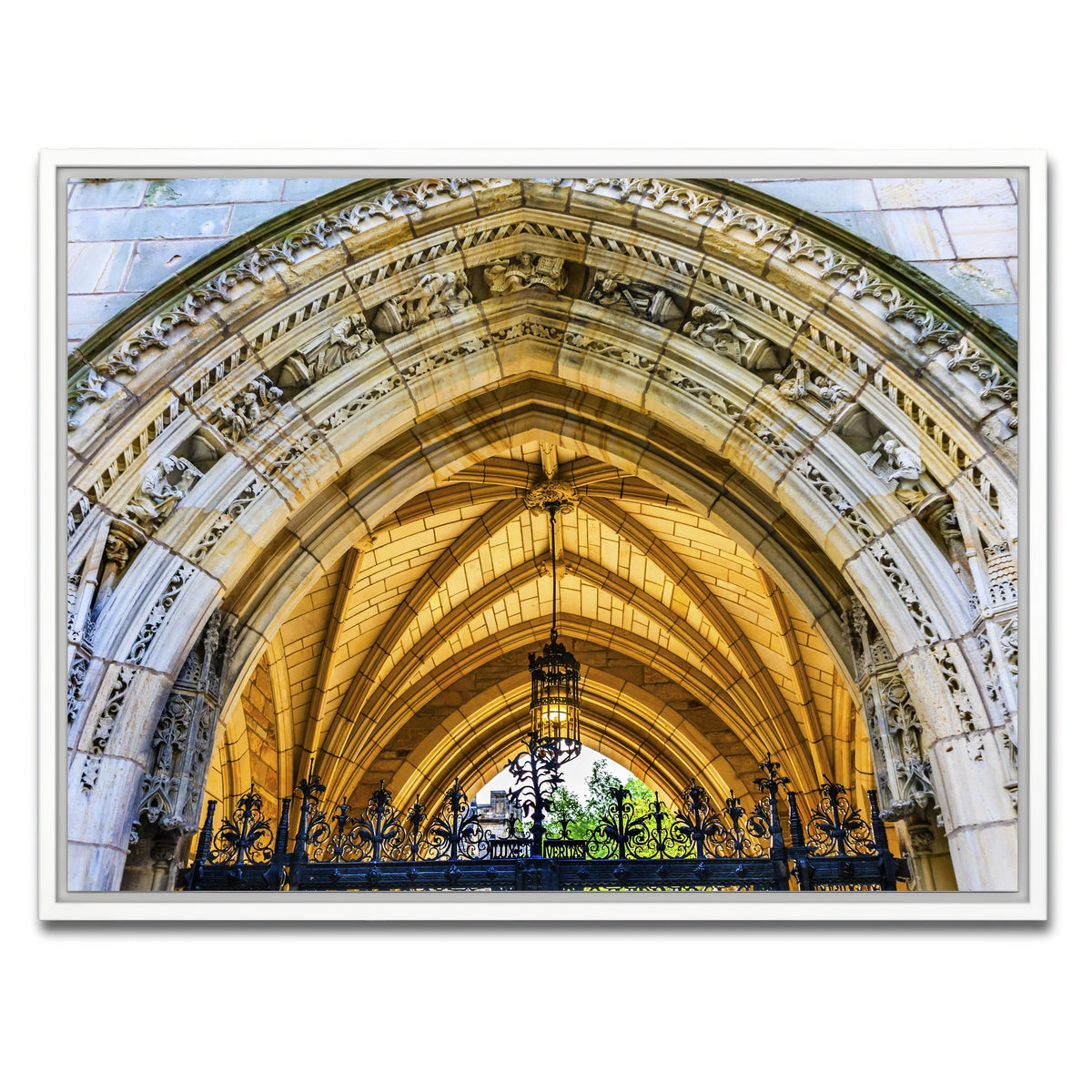 AUTO-MOCKUP WHITE | Arch Harkness Tower | 1 Piece | White Framed Canvas | group=4x3