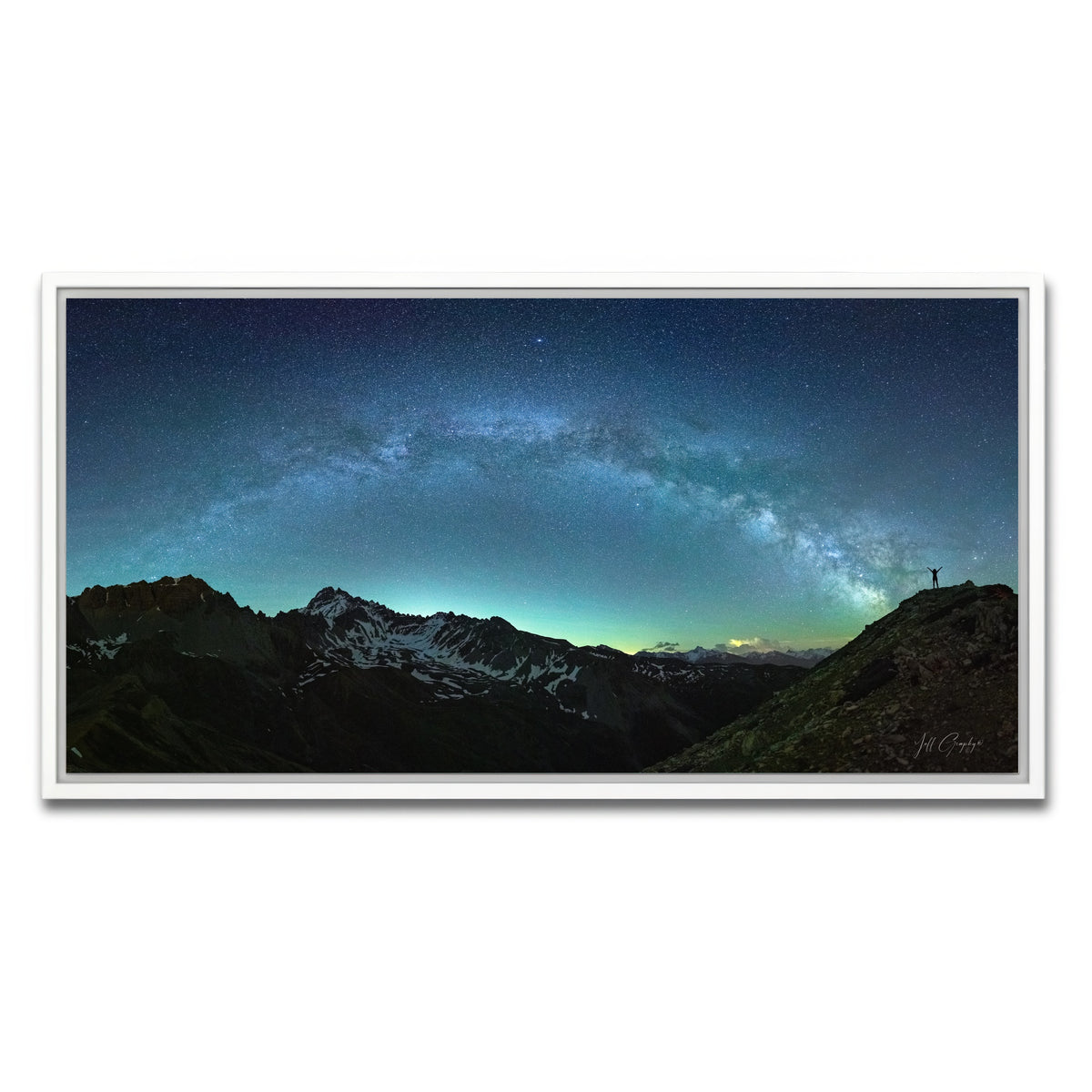 AUTO-MOCKUP WHITE | Arch Of The Milky Way Rochebrune Airglow | 1 Piece | White Framed Canvas | group=2x1