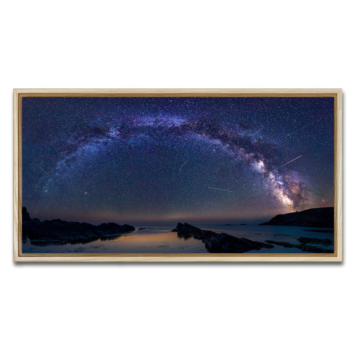 AUTO-MOCKUP WHITE | Arched Galaxy | 1 Piece | Natural Framed Canvas | group=2x1