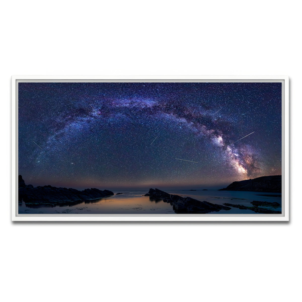 AUTO-MOCKUP WHITE | Arched Galaxy | 1 Piece | White Framed Canvas | group=2x1