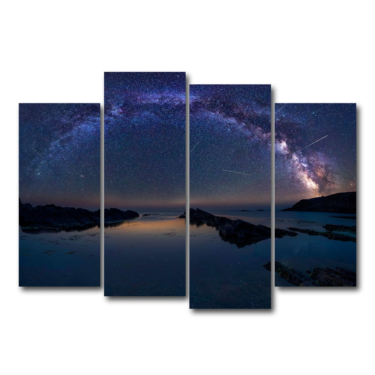 AUTO-MOCKUP WHITE | Arched Galaxy | 4 Piece | Gallery Wrap Canvas | group=4_normal