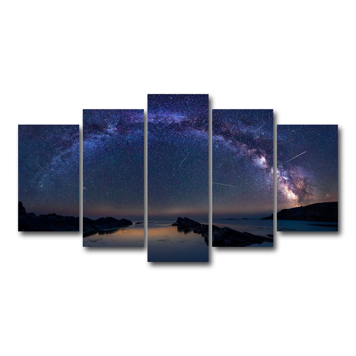 AUTO-MOCKUP WHITE | Arched Galaxy | 5 Piece | Gallery Wrap Canvas | group=5_normal