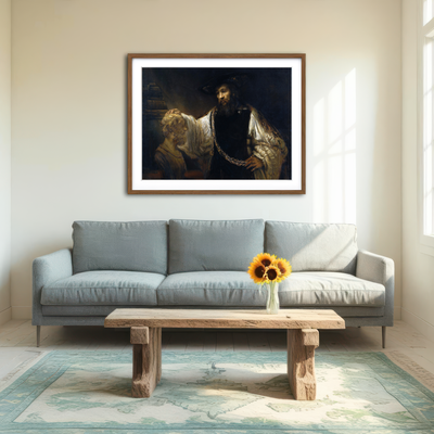 AUTO-MOCKUP ROOM | Aristotle with a Bust of Homer Wall Art