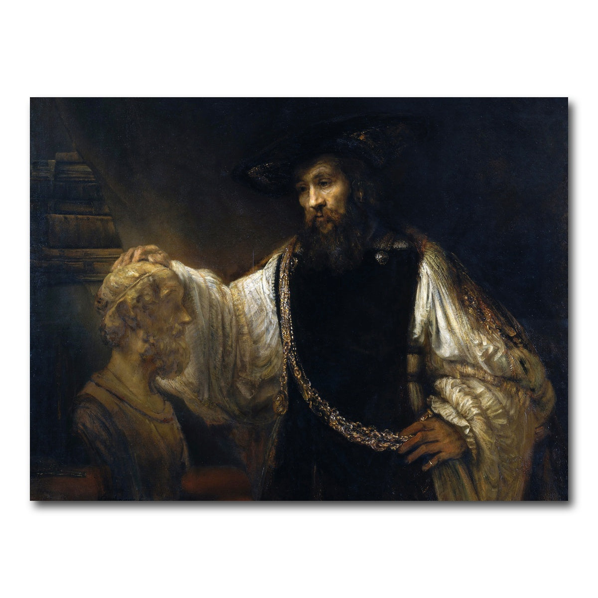 AUTO-MOCKUP WHITE | Aristotle with a Bust of Homer | 1 Piece | Gallery Wrap Canvas | group=4x3