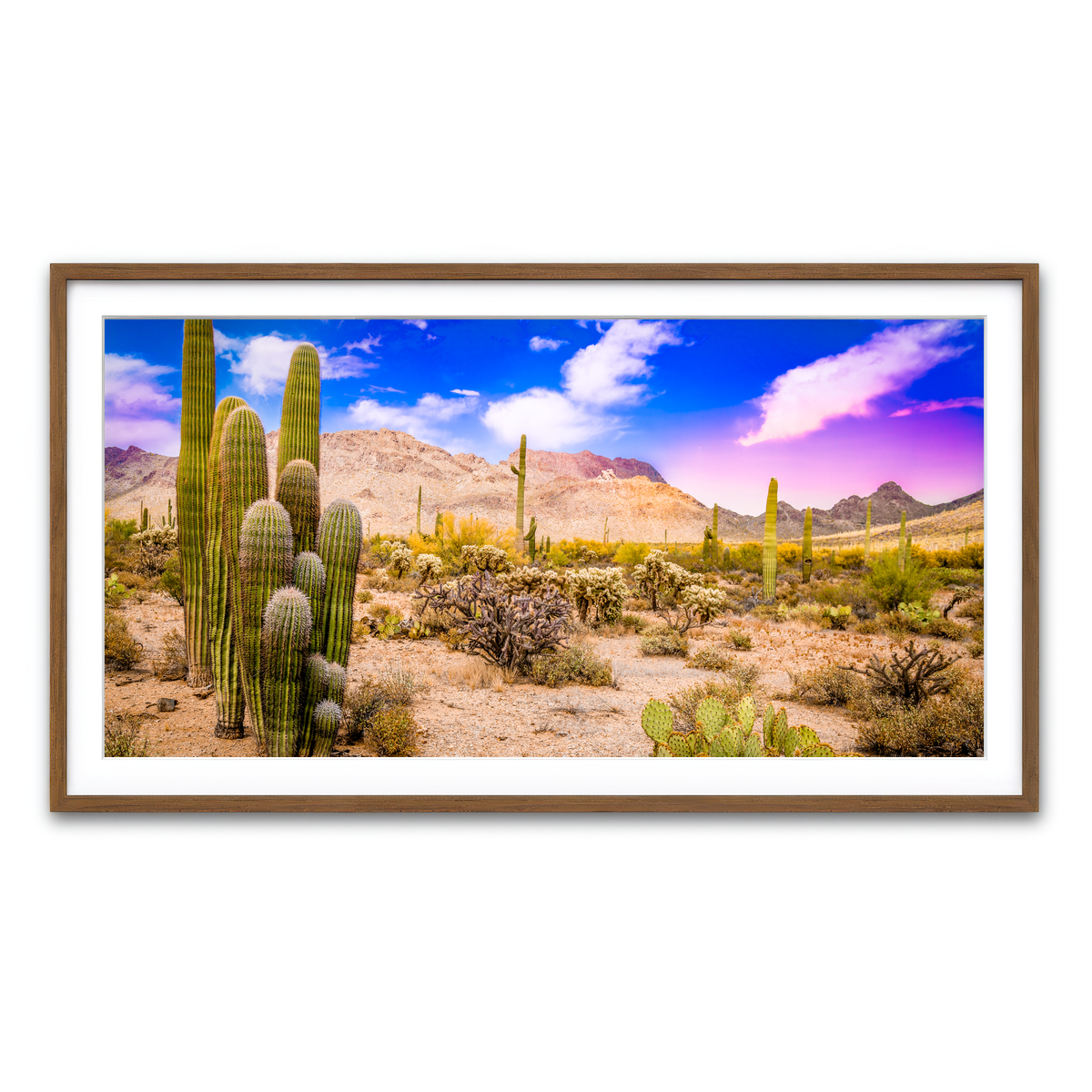 Framed Print 2x1 Walnut