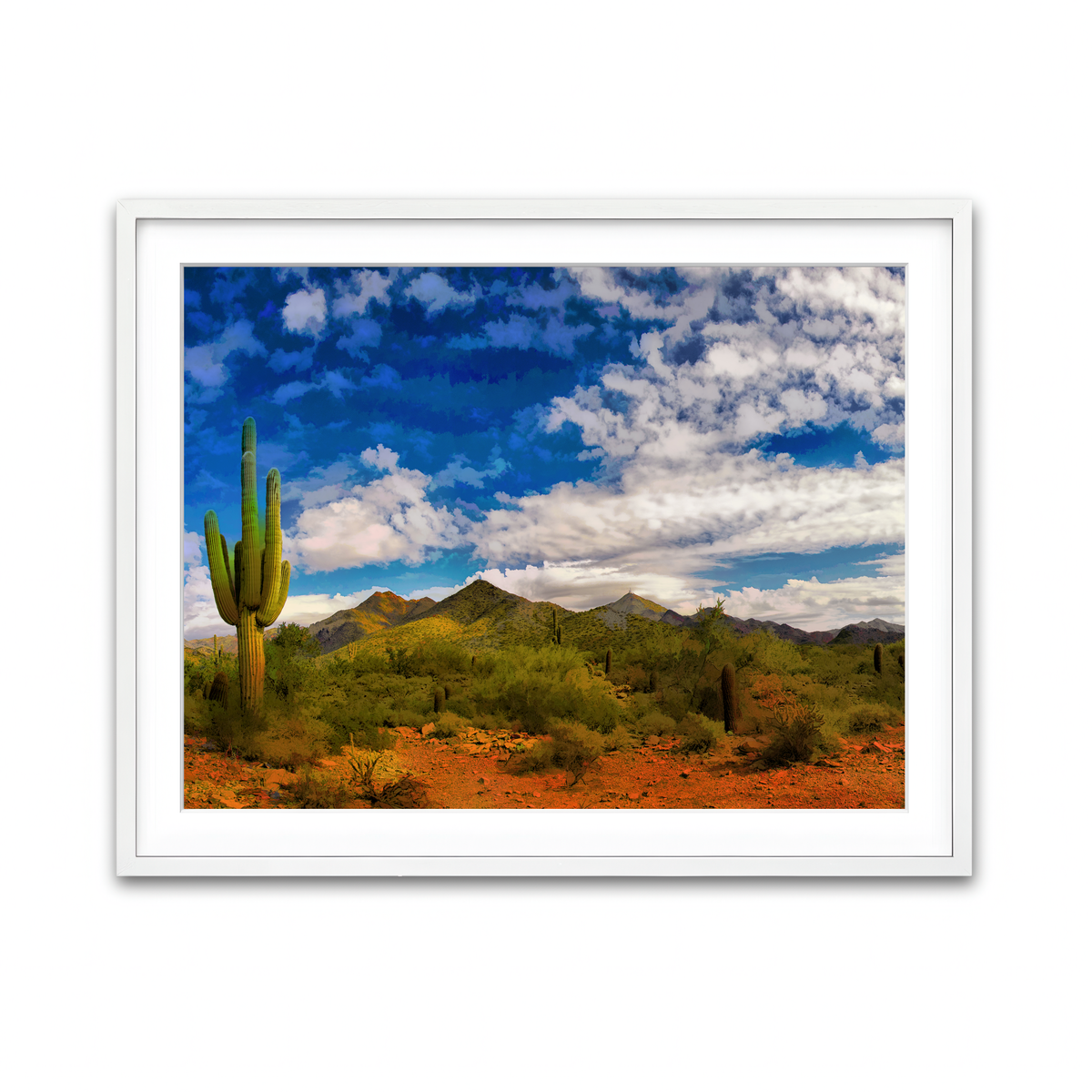 Framed Print 4x3 White