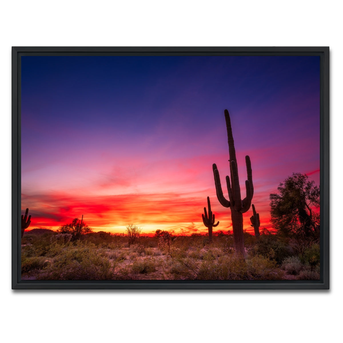 AUTO-MOCKUP WHITE | Arizona Landscape | 1 Piece | Black Framed Canvas | group=4x3