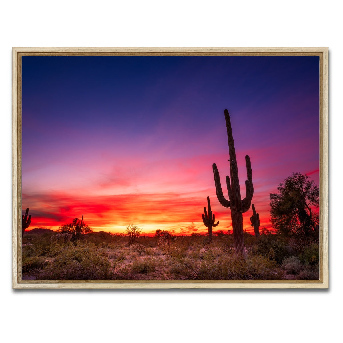 AUTO-MOCKUP WHITE | Arizona Landscape | 1 Piece | Natural Framed Canvas | group=4x3