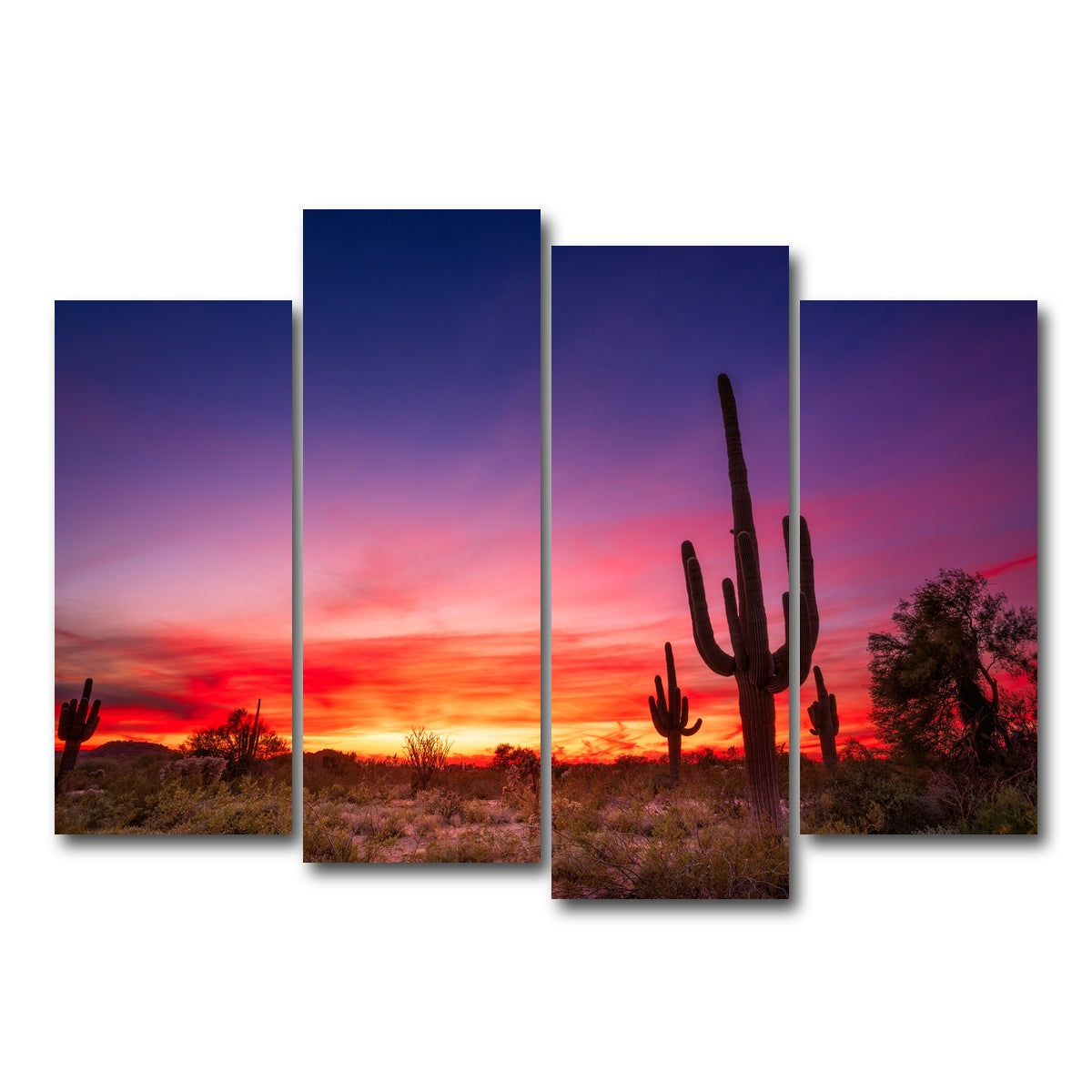 AUTO-MOCKUP WHITE | Arizona Landscape | 4 Piece | Gallery Wrap Canvas | group=4_normal