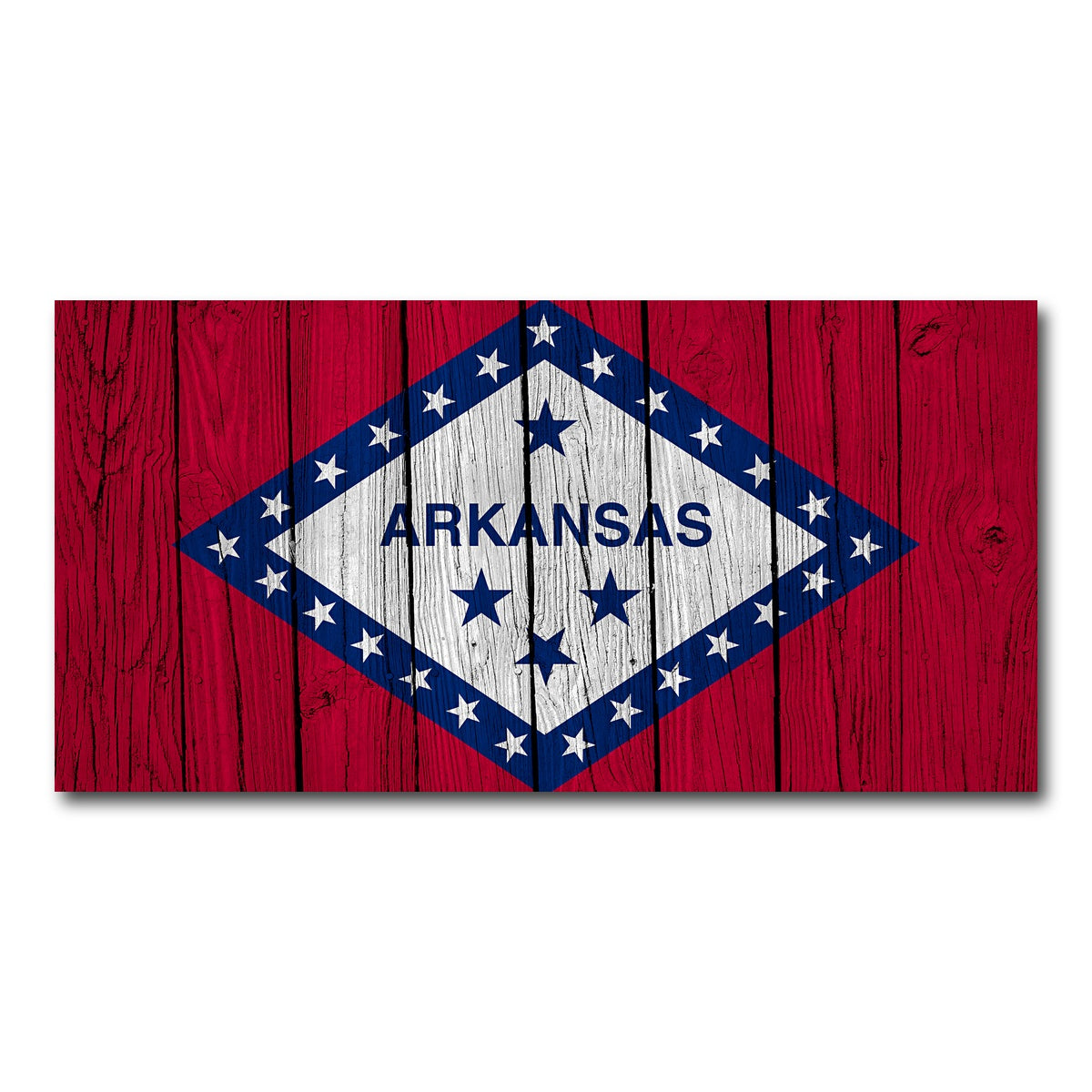 AUTO-MOCKUP WHITE | Arkansas State Flag | 1 Piece | Gallery Wrap Canvas | group=2x1