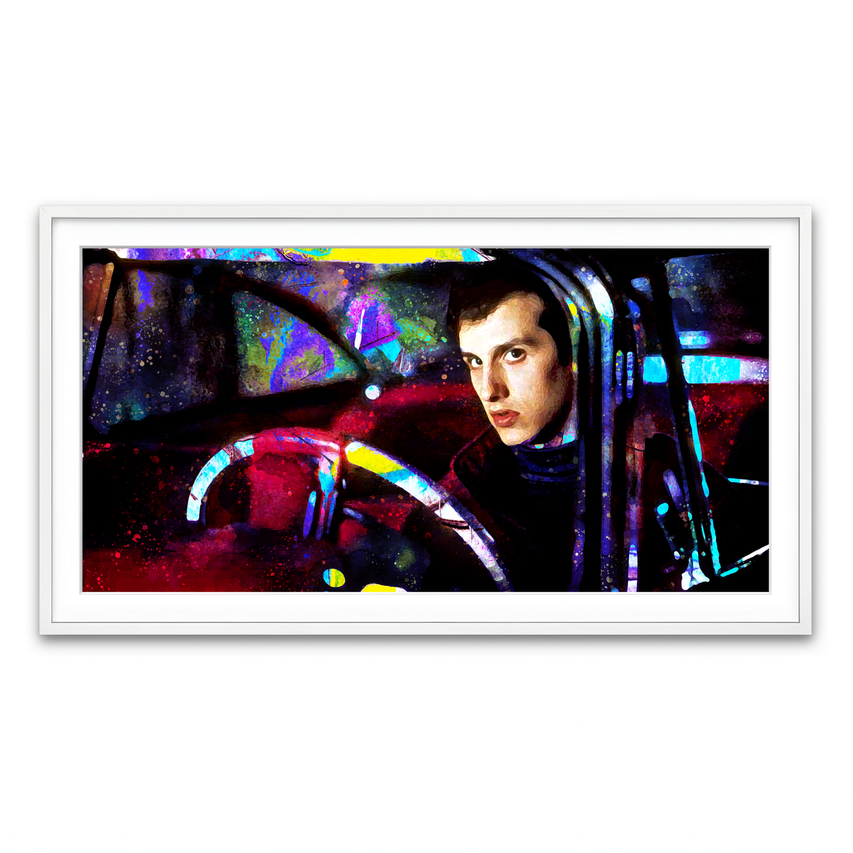 Framed Print 2x1 White