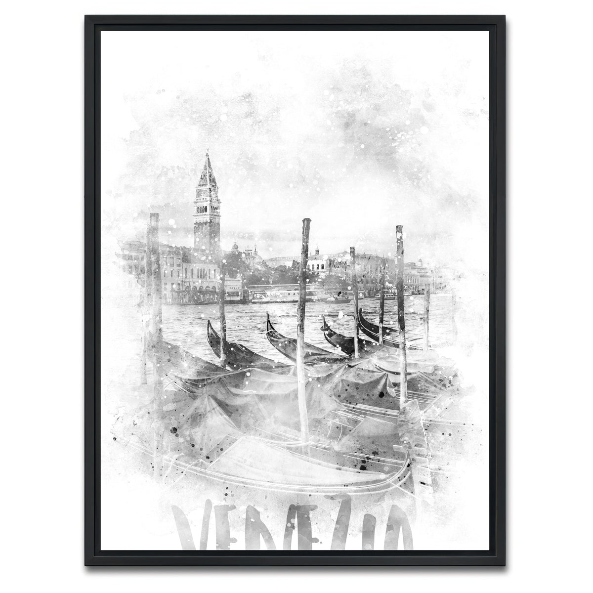 AUTO-MOCKUP WHITE | Art CANAL GRANDE | 1 Piece | Black Framed Canvas | group=3x4