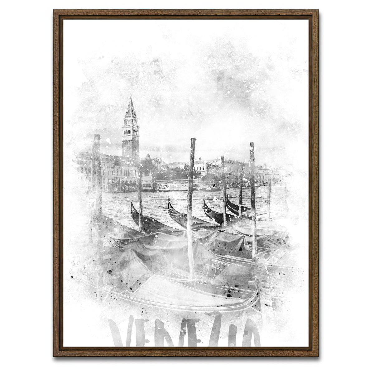 AUTO-MOCKUP WHITE | Art CANAL GRANDE | 1 Piece | Walnut Framed Canvas | group=3x4