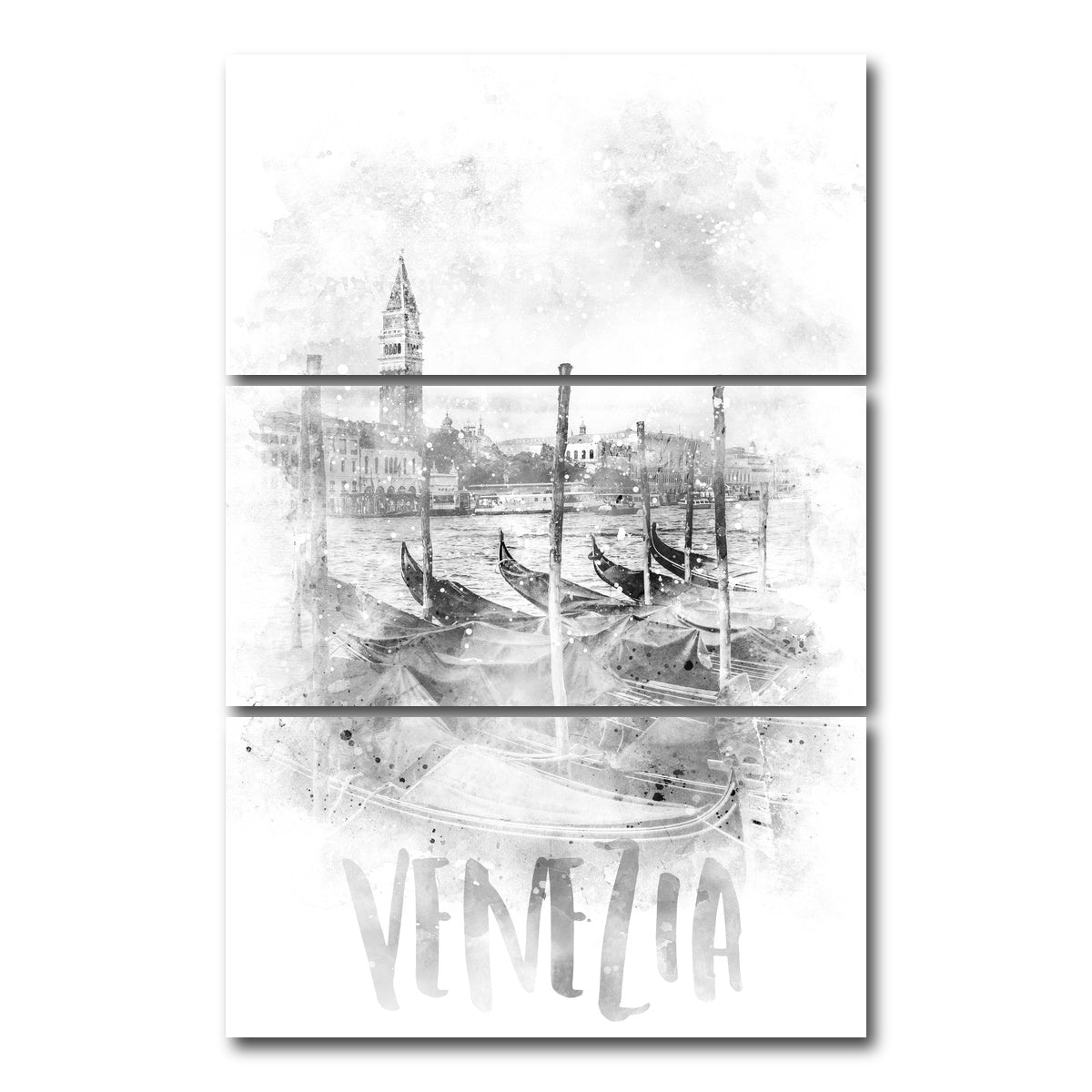 AUTO-MOCKUP WHITE | Art CANAL GRANDE | 3 Piece | Gallery Wrap Canvas | group=12x24_stacked