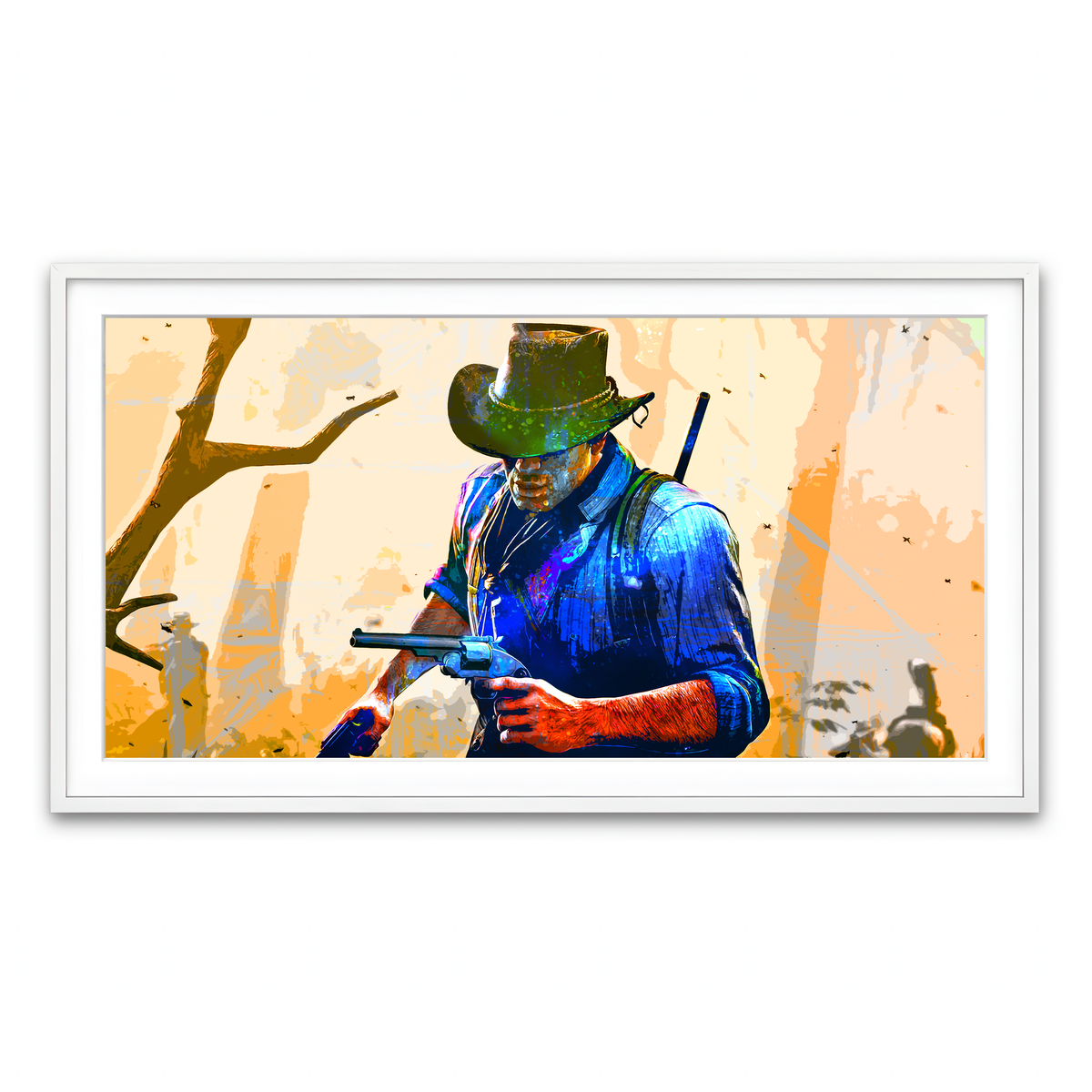 Framed Print 2x1 White