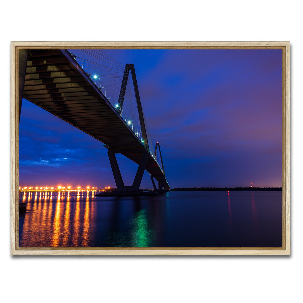AUTO-MOCKUP WHITE | Arthur Ravenel Jr. Bridge SC | 1 Piece | Natural Framed Canvas | group=4x3