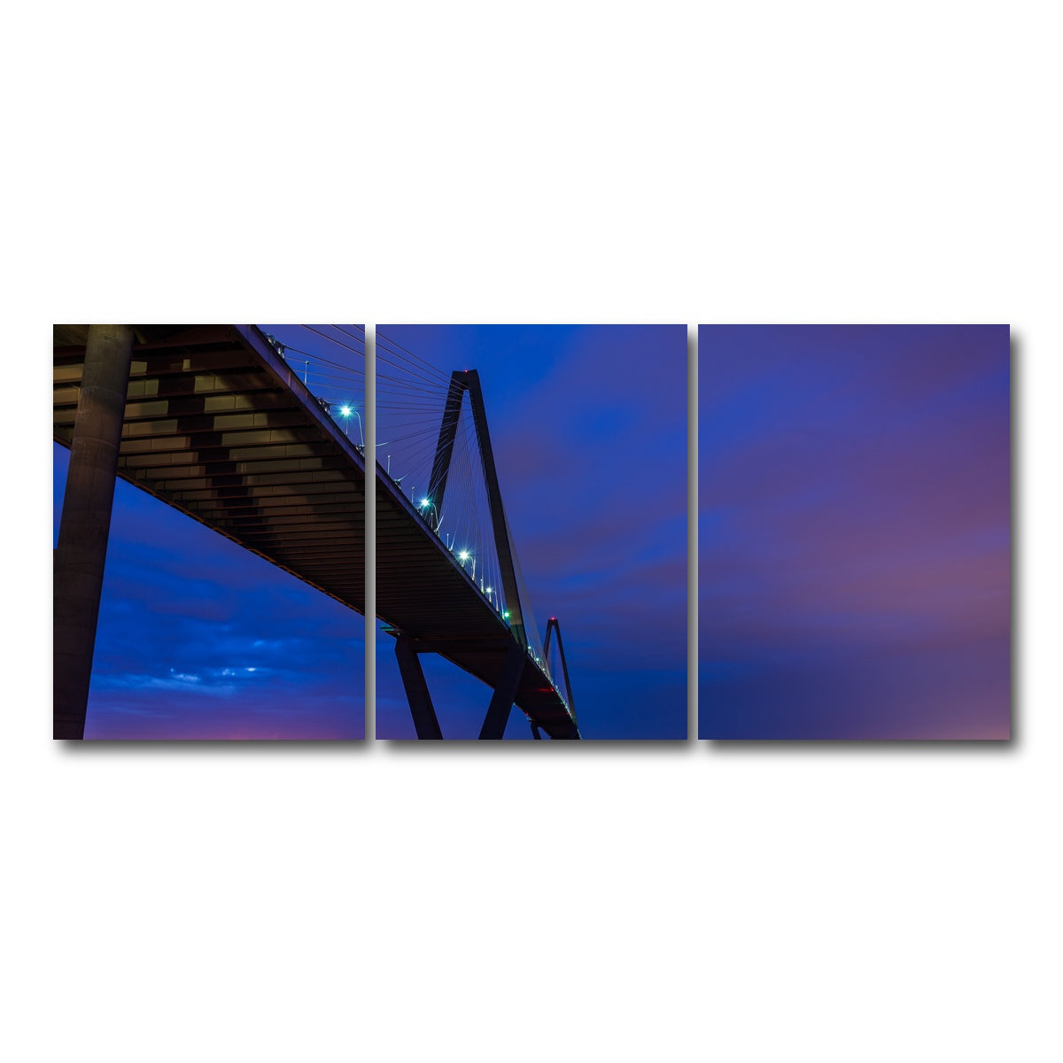 AUTO-MOCKUP WHITE | Arthur Ravenel Jr. Bridge SC | 3 Piece | Gallery Wrap Canvas | group=18x24