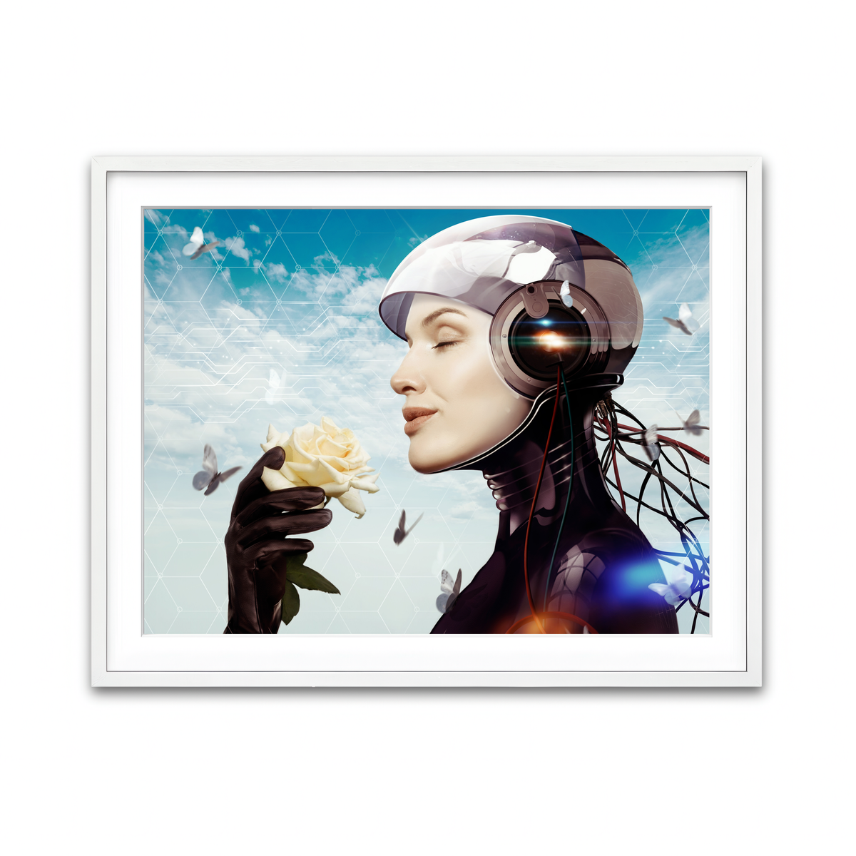 Framed Print 4x3 White