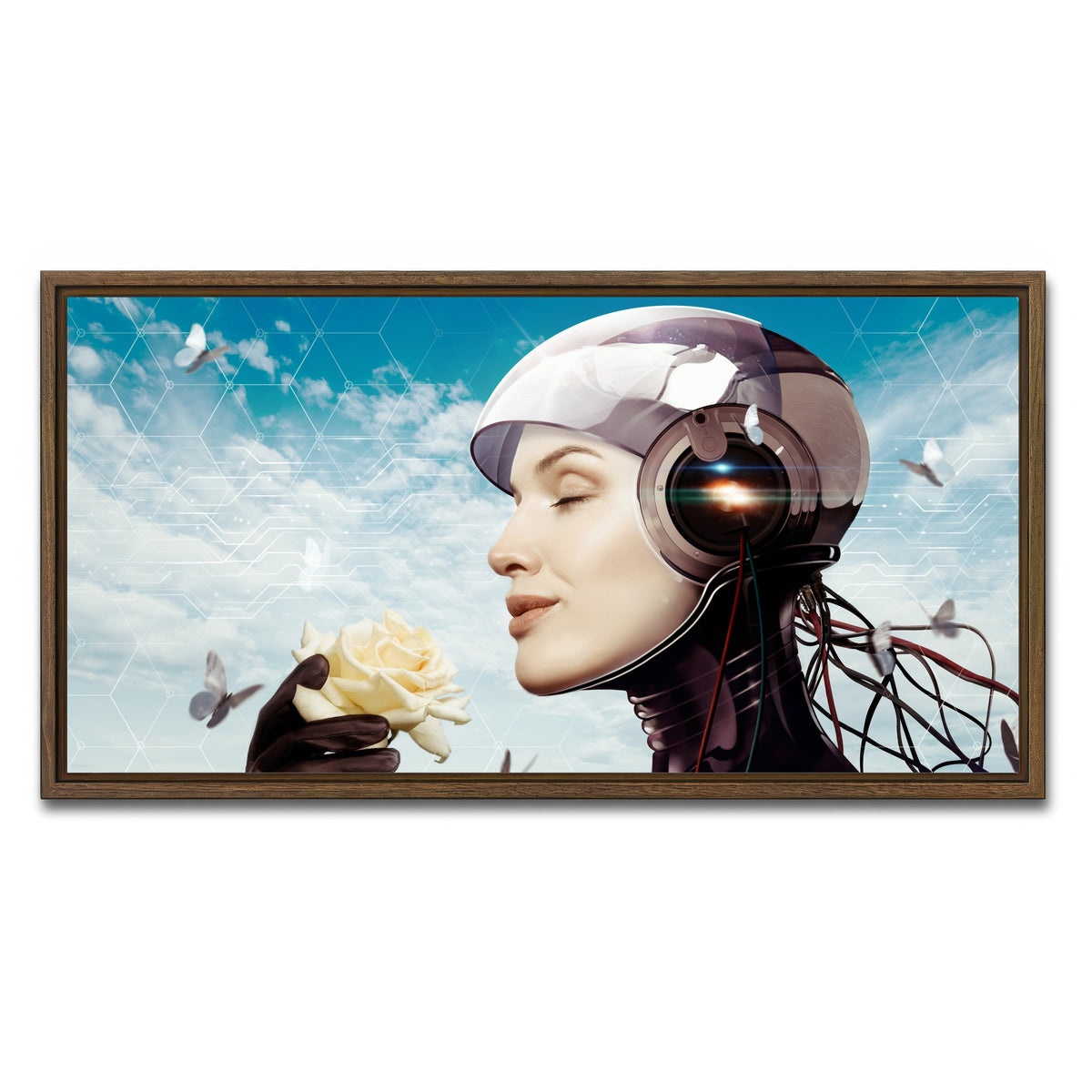AUTO-MOCKUP WHITE | Artificial Dream | 1 Piece | Walnut Framed Canvas | group=2x1