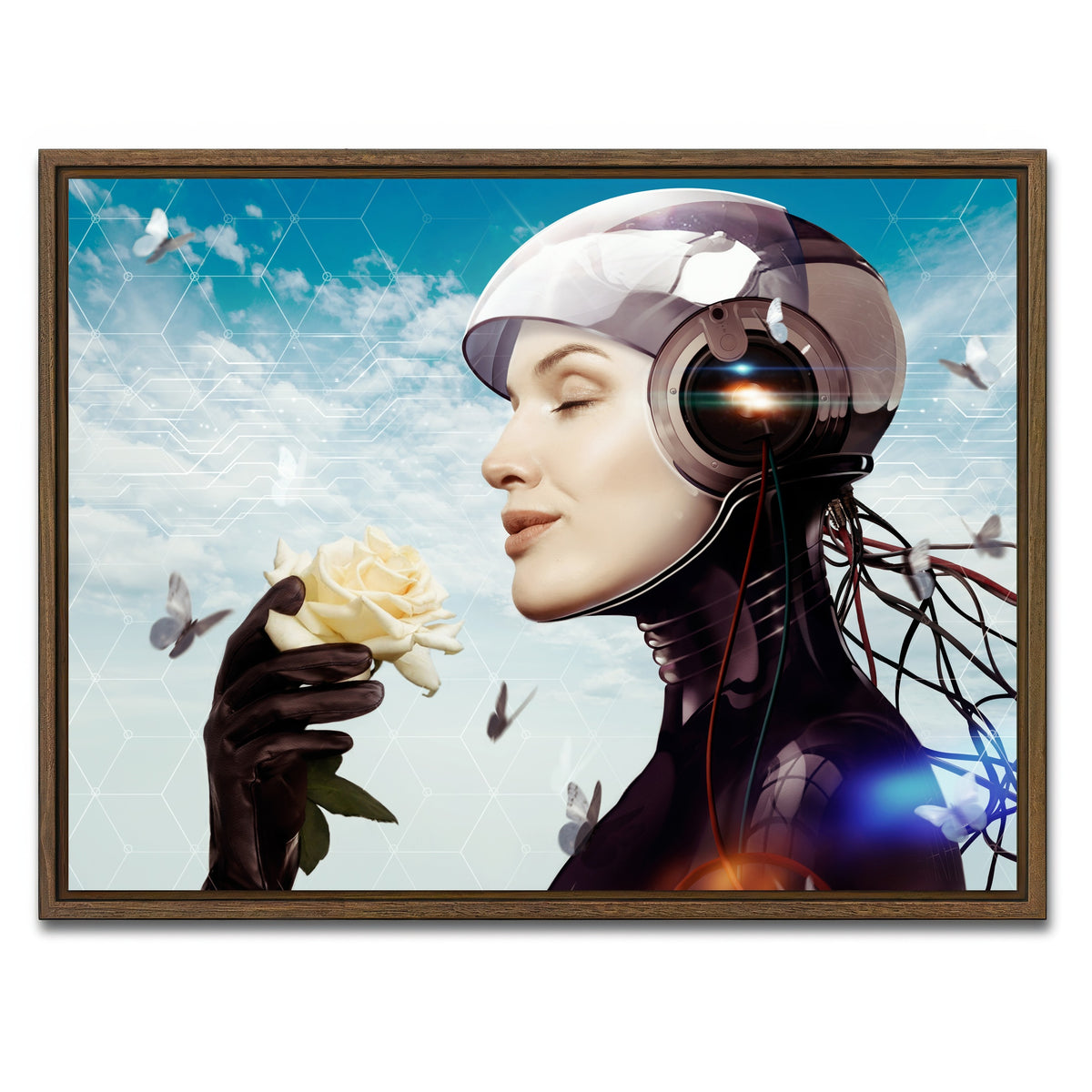 AUTO-MOCKUP WHITE | Artificial Dream | 1 Piece | Walnut Framed Canvas | group=4x3