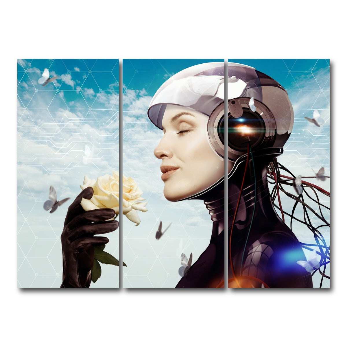 AUTO-MOCKUP WHITE | Artificial Dream | 3 Piece | Gallery Wrap Canvas | group=8x18