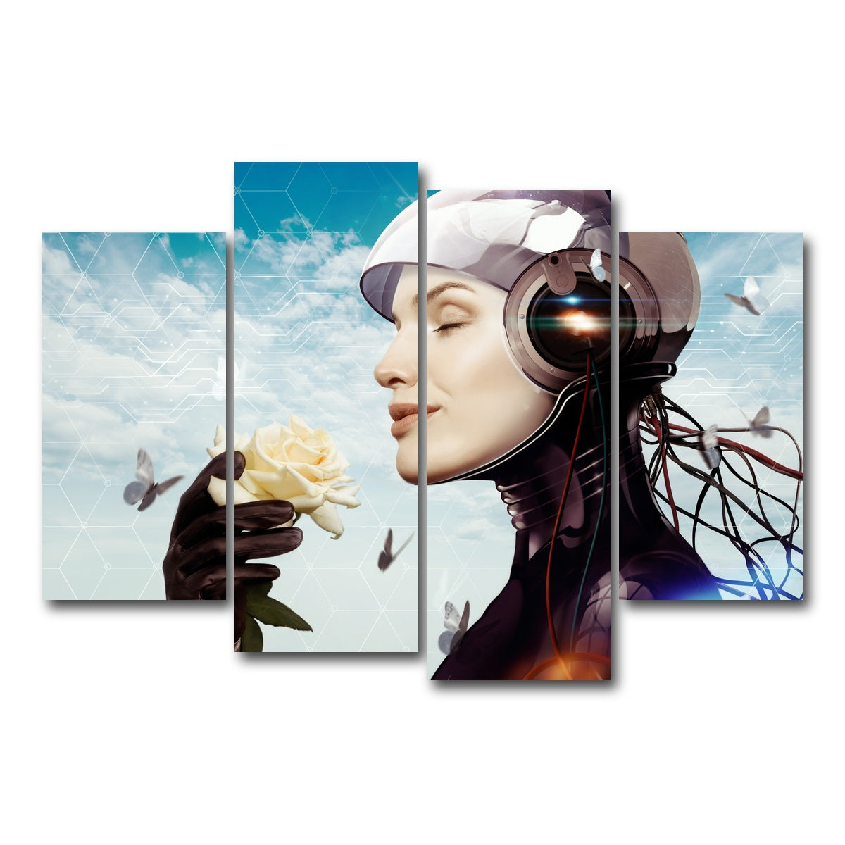 AUTO-MOCKUP WHITE | Artificial Dream | 4 Piece | Gallery Wrap Canvas | group=4_short