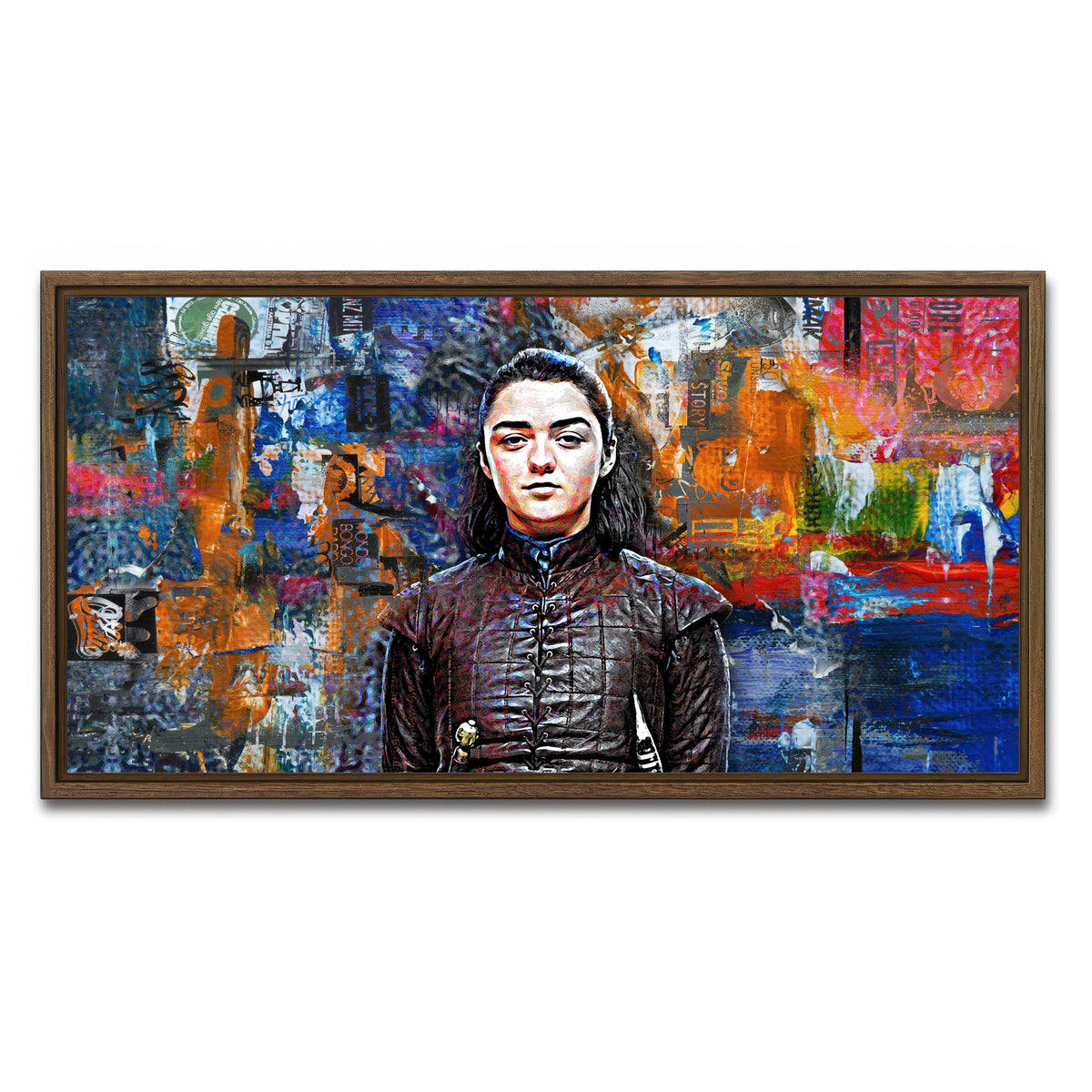 AUTO-MOCKUP WHITE | Arya Stark | 1 Piece | Walnut Framed Canvas | group=2x1