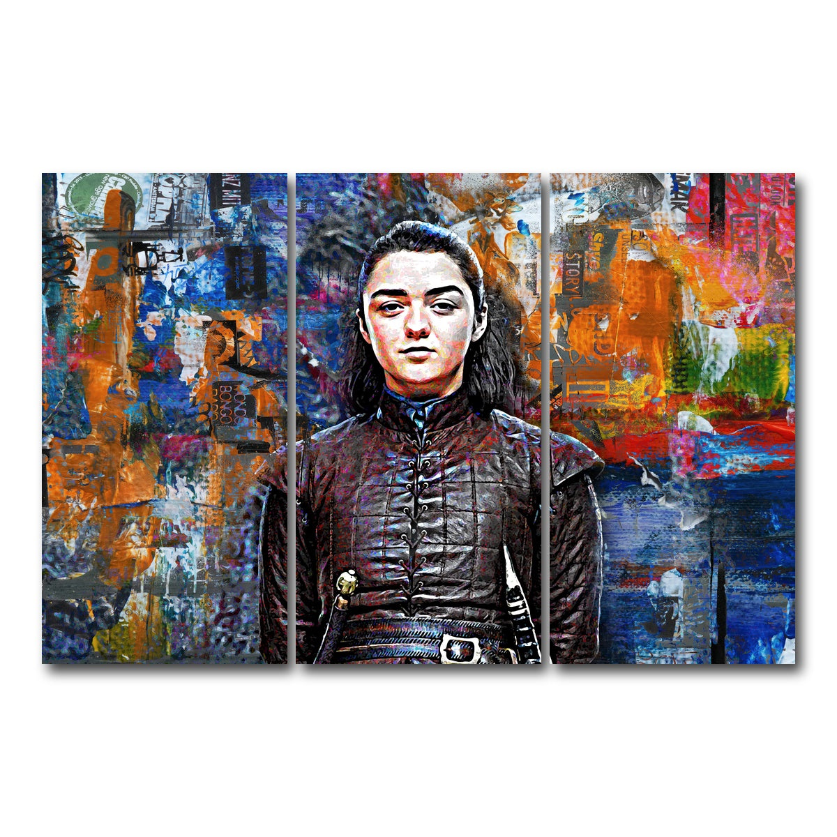 AUTO-MOCKUP WHITE | Arya Stark | 3 Piece | Gallery Wrap Canvas | group=12x24