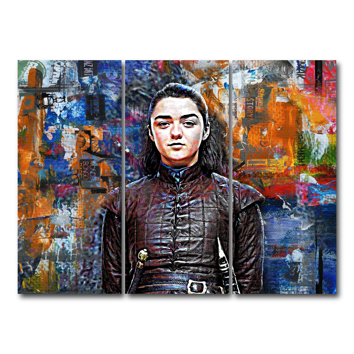 AUTO-MOCKUP WHITE | Arya Stark | 3 Piece | Gallery Wrap Canvas | group=8x18