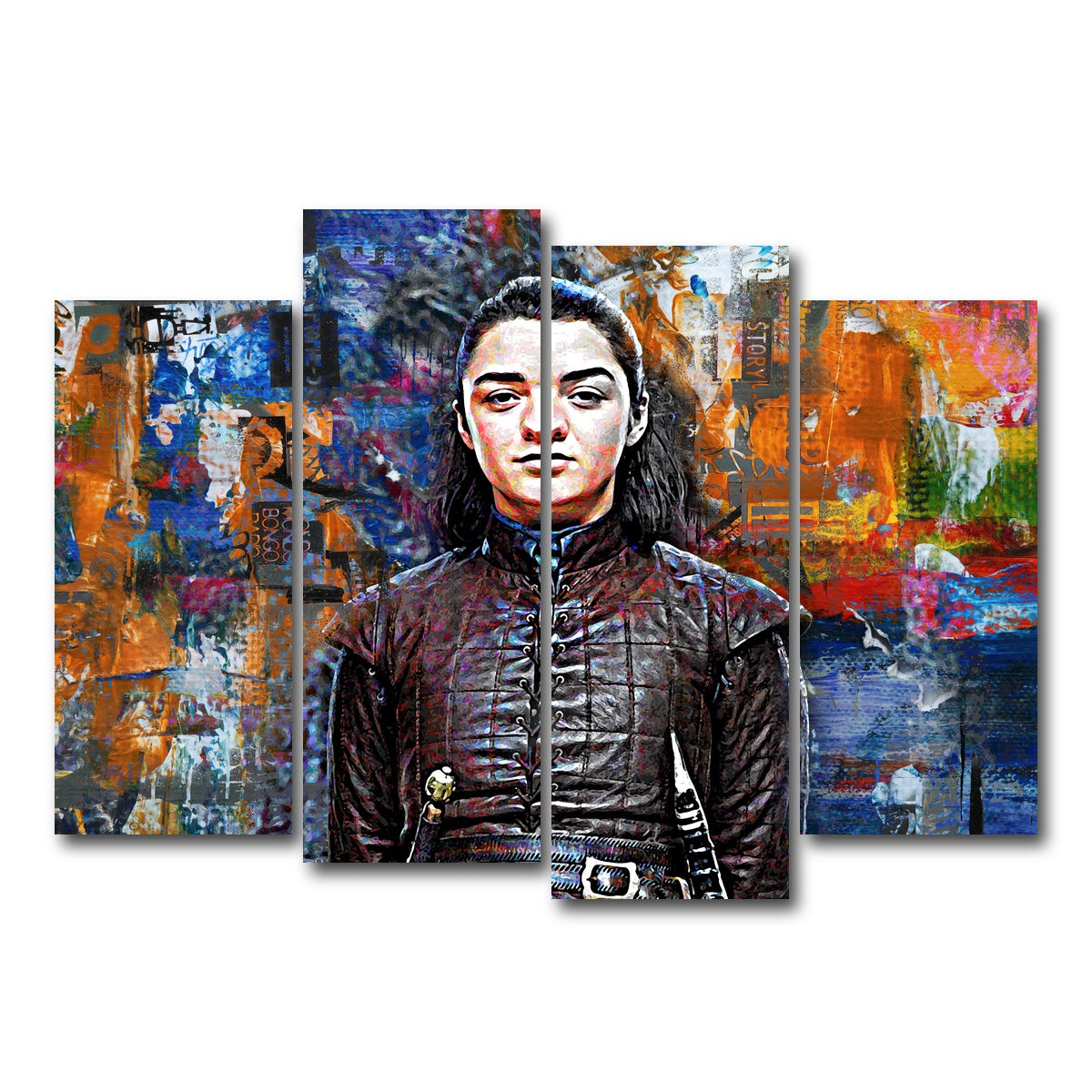 AUTO-MOCKUP WHITE | Arya Stark | 4 Piece | Gallery Wrap Canvas | group=4_normal