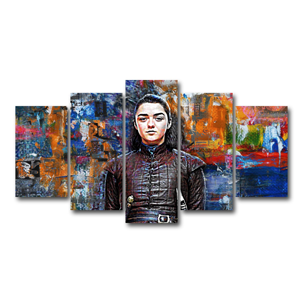 AUTO-MOCKUP WHITE | Arya Stark | 5 Piece | Gallery Wrap Canvas | group=5_normal
