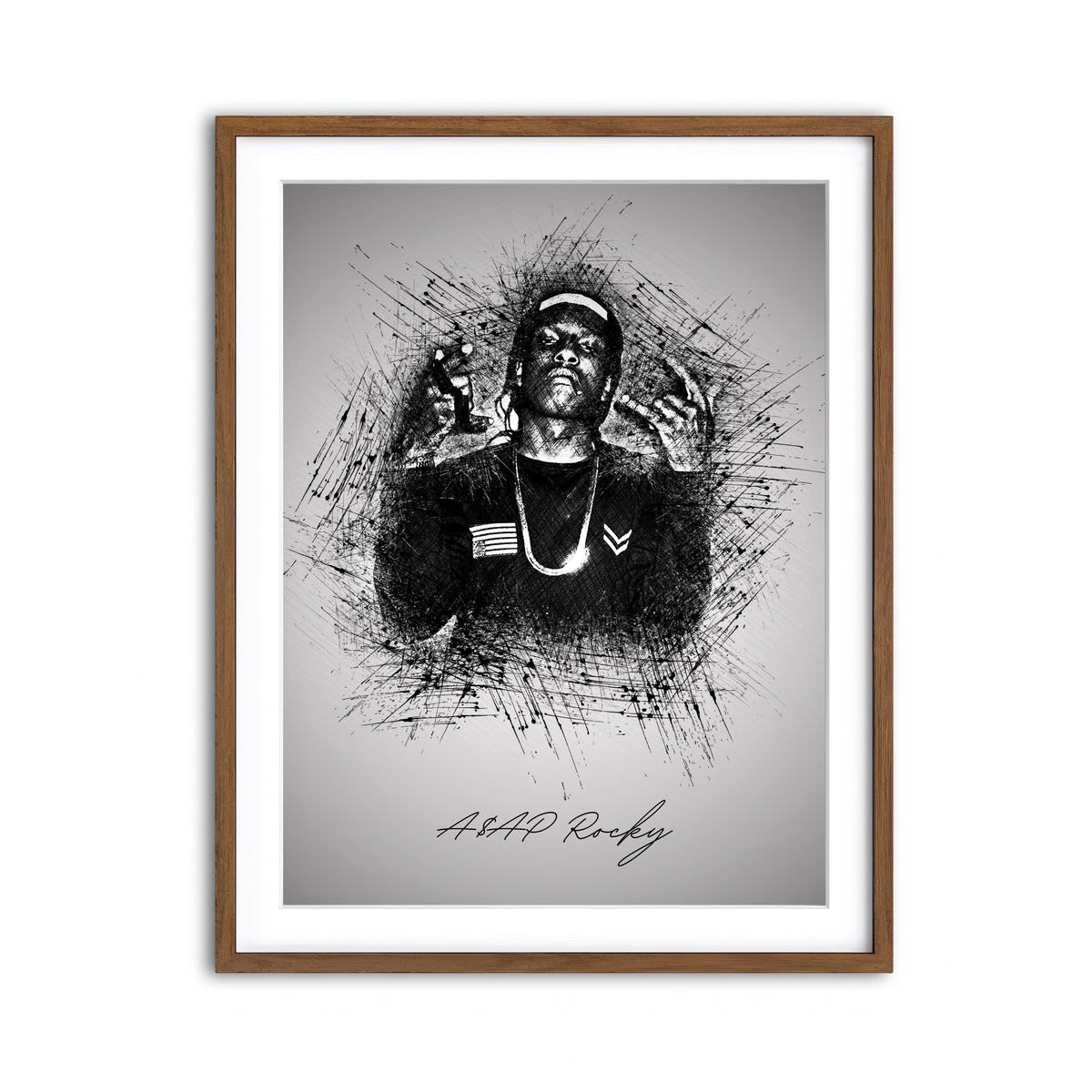 Framed Print 3x4 Walnut