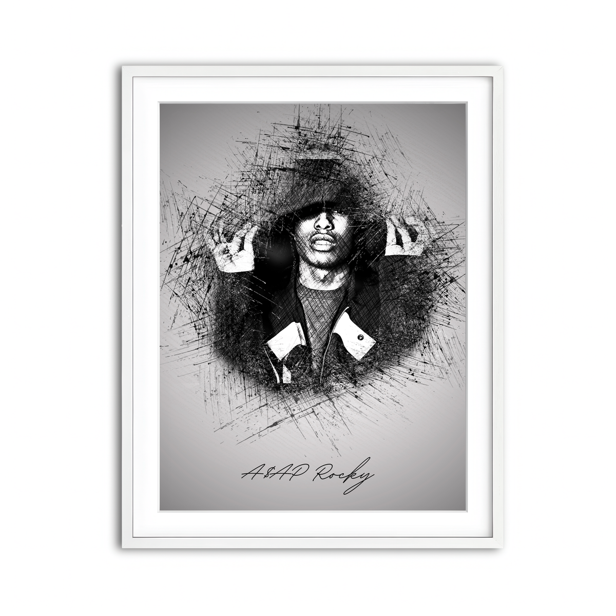 Framed Print 3x4 White