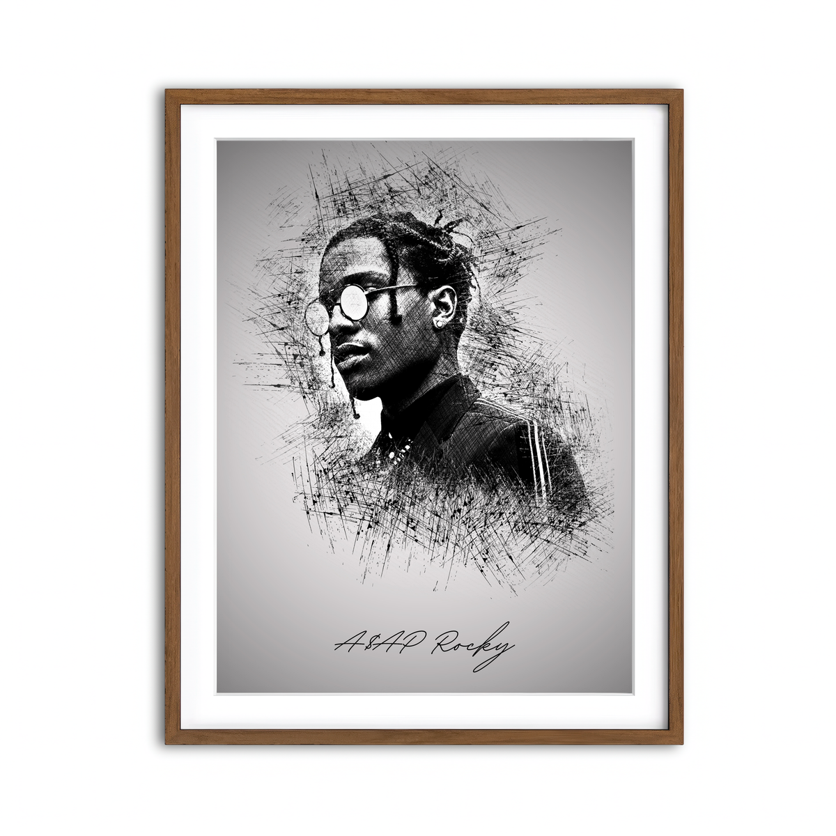 Framed Print 3x4 Walnut